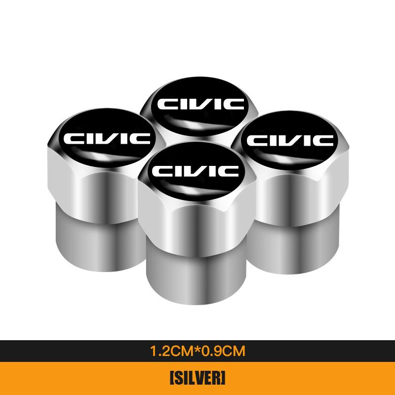 4Pcs Metal Car Wheel Tire Valves Caps Waterproof Dustproof Cover For Honda Civic Fit Accord City Vezel CR-V S660 Odyssey HR-V rlsh58