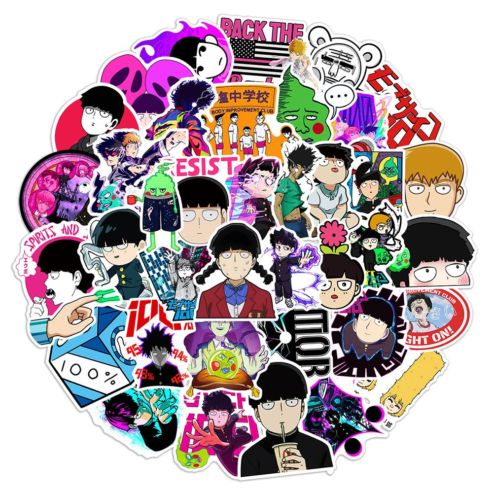10/30/50 шт. Классические наклейки Mob Psycho 100 Аниме Мультфильм Декор Наклейка DIY Скейтборд Телефон Шлем Машина Крутая Граффити Наклейка
