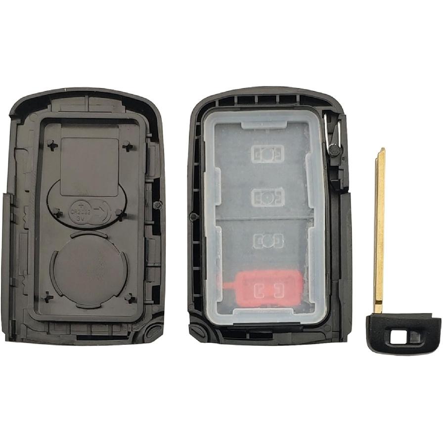 4 Button Replacement Key Fob Shell Case fit for Toyota Avalon Camry Corolla RAV4 Highlander Sequoia 2011 2012 2013 2014 2015 2016 2017 2018  Keyless