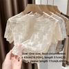 Nylon Sheer Mesh Blouse Short Sleeve Hollow Out Layering Tee Cool Sling Dress Cover Up  Women