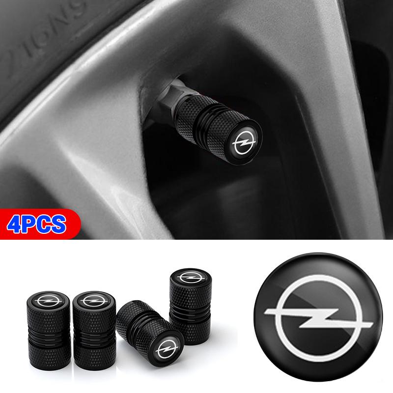 4pc Car Wheel Tire Valve Caps Waterproof Alloy Stem Cover For Opel Astra Insignia Corsa Zafira Meriva Mokka Vivaro Vectra Antara