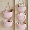 Handwoven Wall Mount Organizer 2/3 Layered Rope Woven Basket Hanging Storage Basket  Living Room