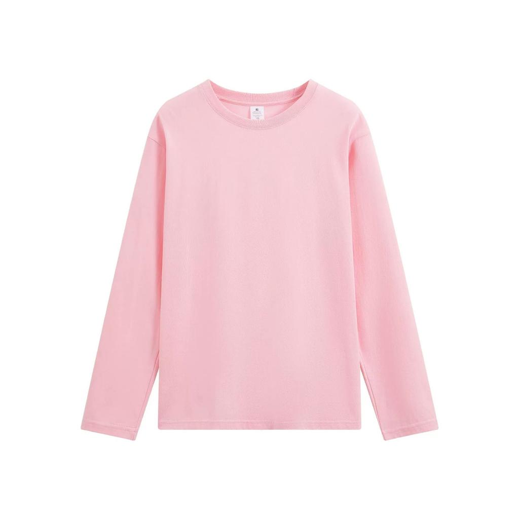 Модная мужская футболка премиум-бренда 220 г, однотонная, с длинным рукавом, свободного кроя, унисекс, роскошная, расслабленного кроя, универсальный базовый слой, худи