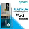 Apsara Platinum Набор из 20 карандашей Extra Dark Мягкое дерево Школьный набор для письма для учеников Академическое использование