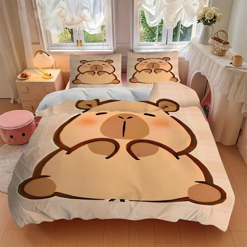 Bear Hug Comfort Print 3Pcs Bedding Setduvet Cover With 2 Bedropillowcase Home Birthday Gift