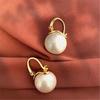 Простые модные большие серьги-подвески с жемчугом в новом корейском стиле Brincos Jewelry Wholesale