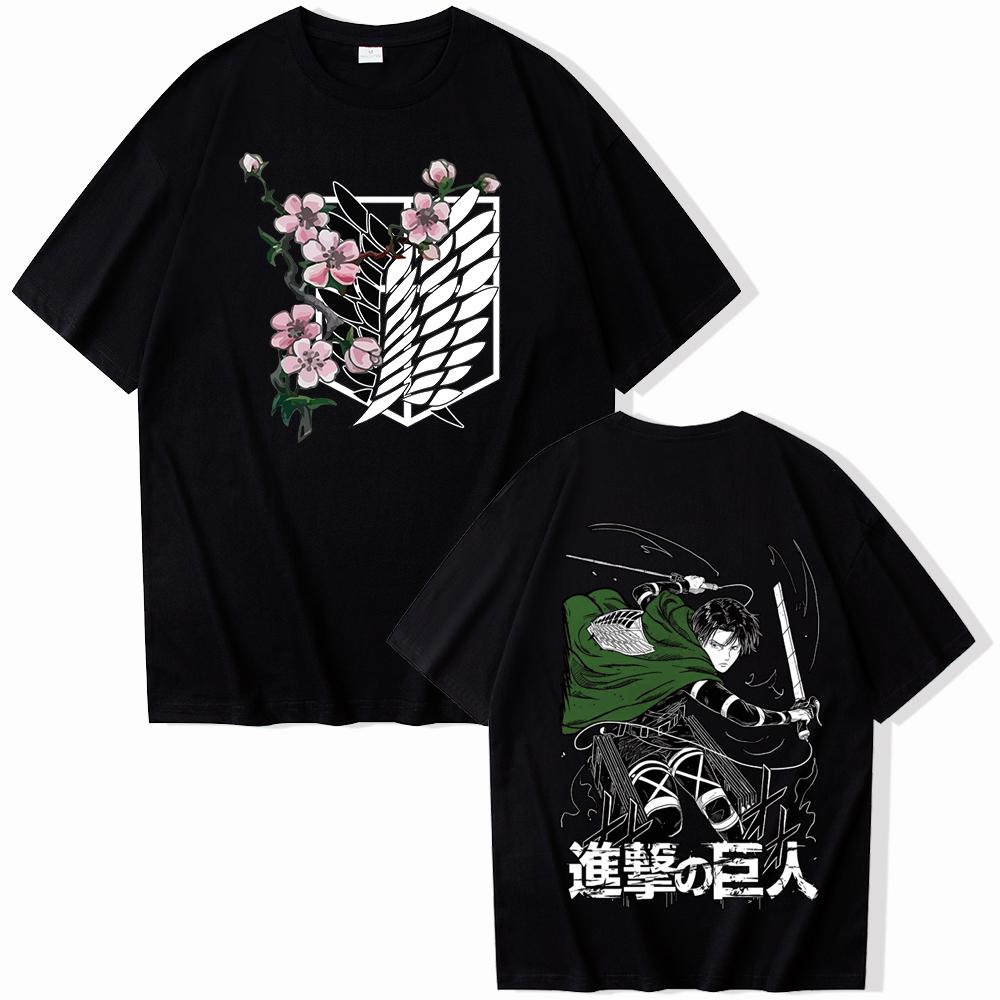 2025 Japanese Anime Attack on Titan-Levi T-Shirts Y2k Women Summer Casual O-Neck Short Sleeve Unisex Shirts