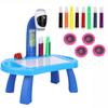 Обучающие игрушки для рисования Набор для рисования Игрушка-проектор Настольный планшет Обучающая игрушка Инструмент Подарок (синий)