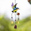 Hummingbird Wind Chimes Suncatcher  Wall Window Door Garden Wind Bell Hanging Ornaments Pendant Home Campanula Decoration Craft