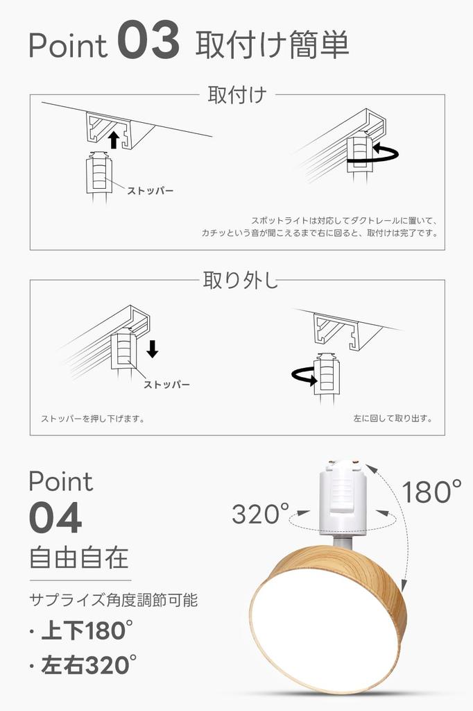 SPAHER Duct Rail Spotlight, 120W Equivalent LED, Easy Installation, Adjustable Angle, Bulb Included, Bright and Stylish Plant Grow Light for Ceiling,