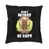 Nordic Don'T Worry Be Capy Cute Capybara Sofa Cushion Cover Soft Animal Pillow Case Home Decor Pillowcase