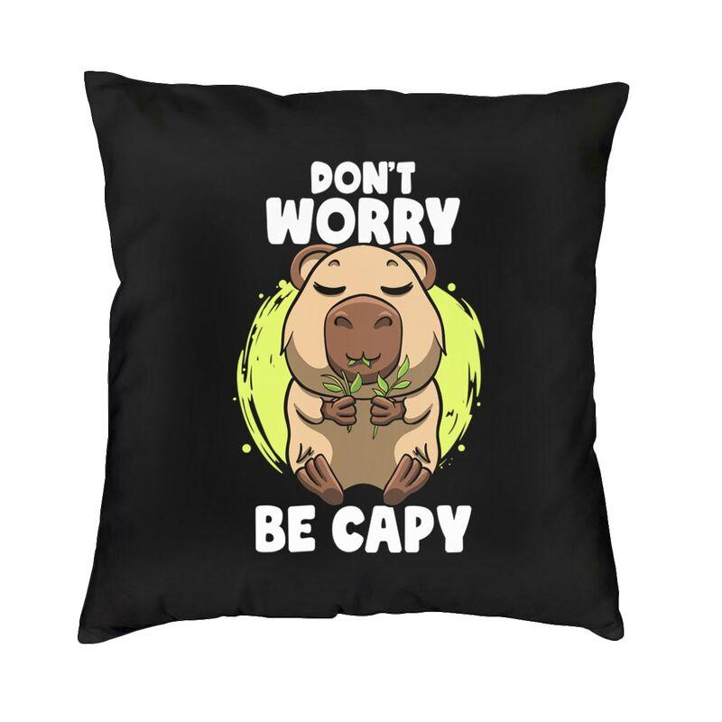 Nordic Don'T Worry Be Capy Cute Capybara Sofa Cushion Cover Soft Animal Pillow Case Home Decor Pillowcase