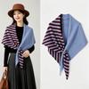 Warm Knitted Triangular Scarf Soft Winter Shawl Wrap Retro Wool Triangle Scarf  Women