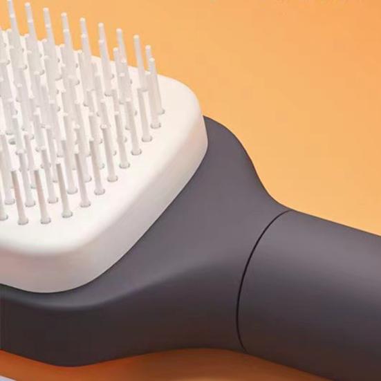 2 шт. самоочищающаяся щетка для волос с вращающейся ручкой, выдвижная щетина, массажная расческа для кожи головы