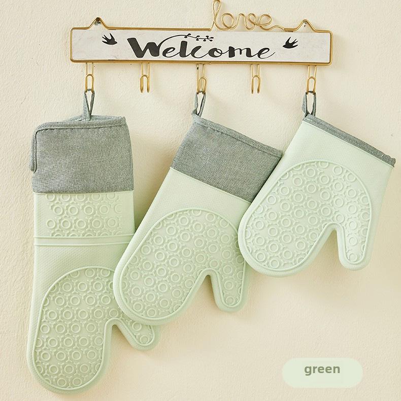 Силиконовые термостойкие кухонные перчатки — нескользящие, легко моются, для выпечки и использования в микроволновой печи