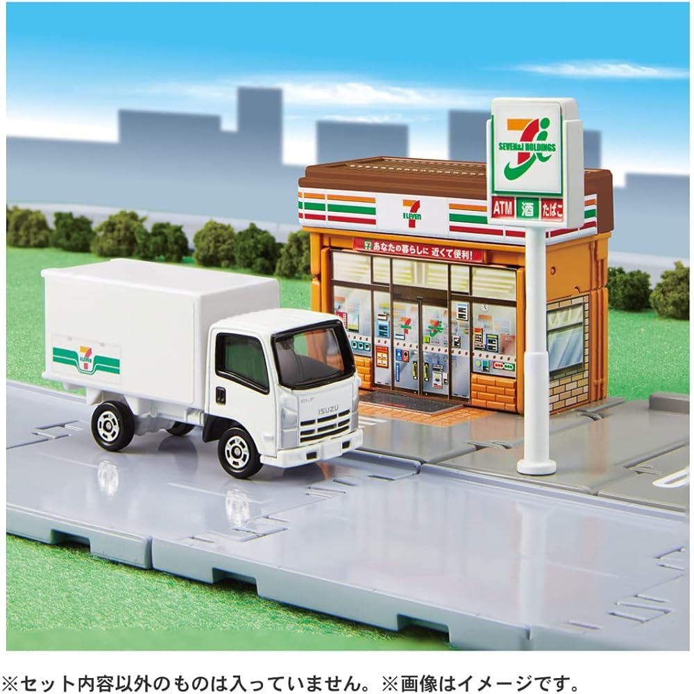 Takara Tomy Tomica Town Seven-Eleven Mini Car Toy for Ages 3 and Up Safe Toy Certified ST Mark