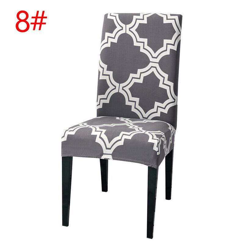 1 PC Seat Cover Chair Slipcover Floral Printing Elastic Chair Covers Stretch Spandex Generic