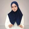 Хиджаб-трансформер из хлопка и модала для мусульманок Малайзия Внутренняя шапочка Однотонная подхиджабник Исламский тюрбан Шарф-петля Хиджаб для праздничной молитвы