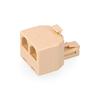 Double Output 4-way Shrink-wrapped Telephone Adapter Edm