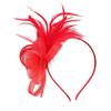 British Feather Headpiece Mesh Flower Hair Hoop Fashion Hair Accessories  for Women