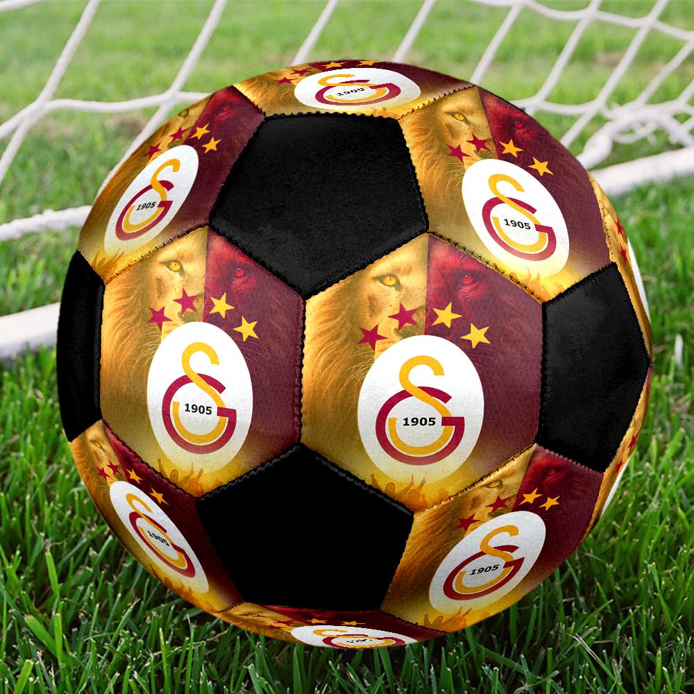 Футбольный мяч для зала Galatasaray Цветной Машинная строчка ПВХ Размер 5 Командная тренировка Готов к соревнованиям Прочный Высокий отскок Крутой Спортивный подарок
