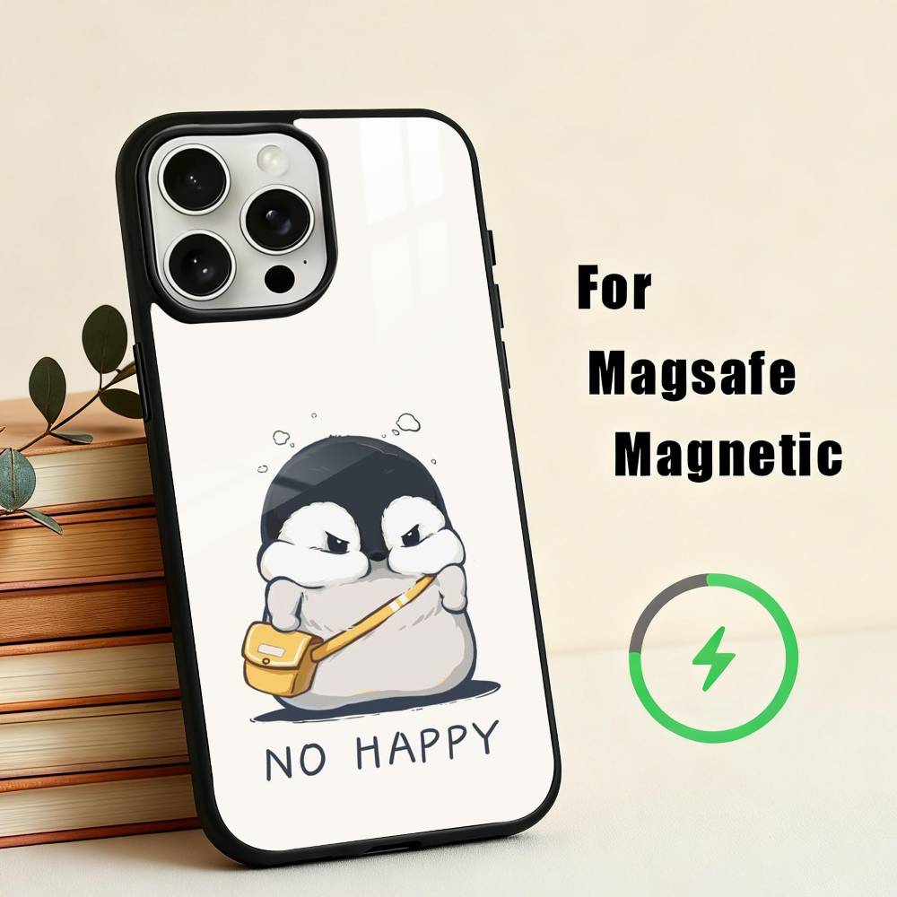 C-Cartoon-N P-Penguin Phone Case For iPhone 17,16,15,14,13,12,Plus,Pro,Max for Magsafe Magnetic Wireless Charging