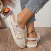 Summer Sweet Sandals Women Closed Toe Breathable Women Shoes Soft Sole Lightweight Flat Sandals Lace Outdoor Casual Slides