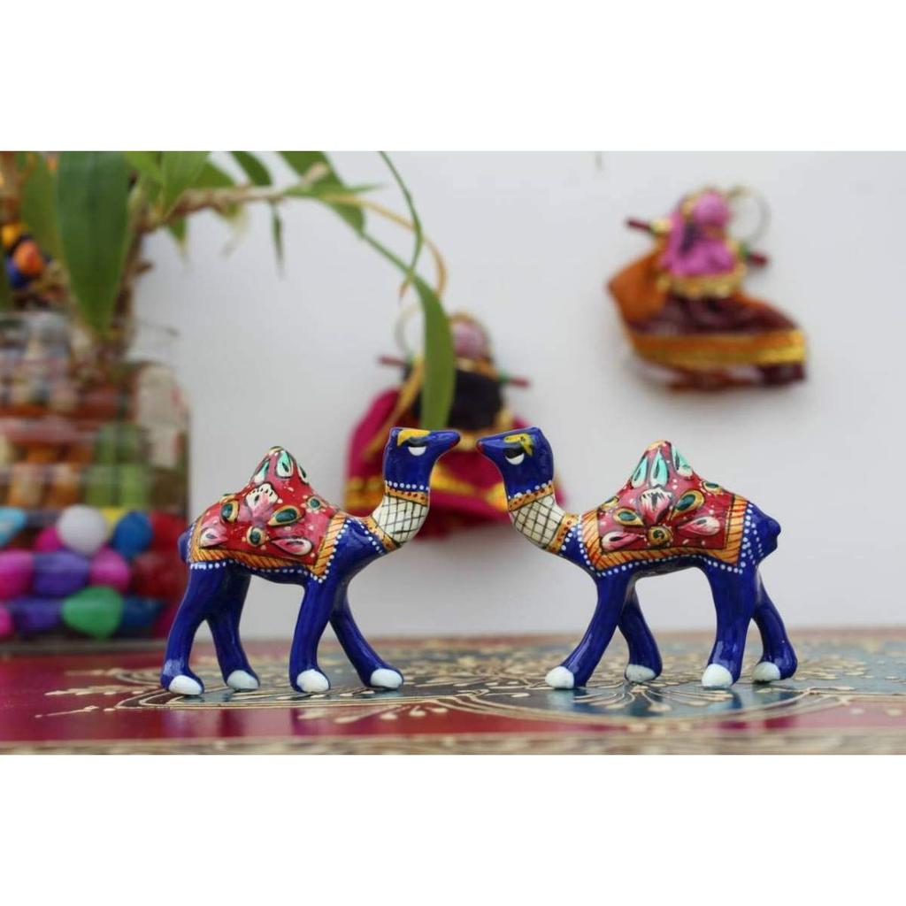 Металлический Минакари Ручной Работы Декоративная Фигурка Верблюда для Домашнего Декора и в качестве Подарка (Набор из 2)