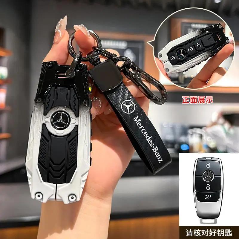SFX1 Carbon Fiber Key Fob Cover for Benz Key Case Protector Shell for Benz A-B-C Class S-Class G-Class E-Class CLA GLB CLS GLE GLC