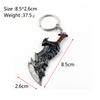 Of God War 4 Kratos 3d Head Keychain Leviathan Axe Key Chain Ring Metal Jewelry