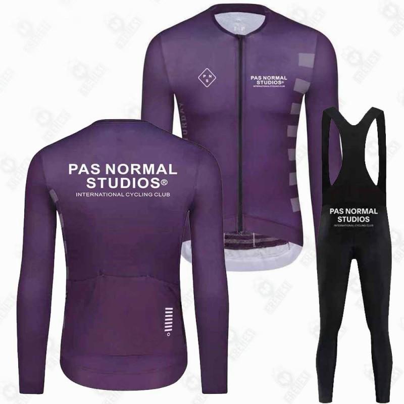 PNS Fleece Cycling Set Long Sleeve Bib Pants Road MTB Winter Outdoor Ride