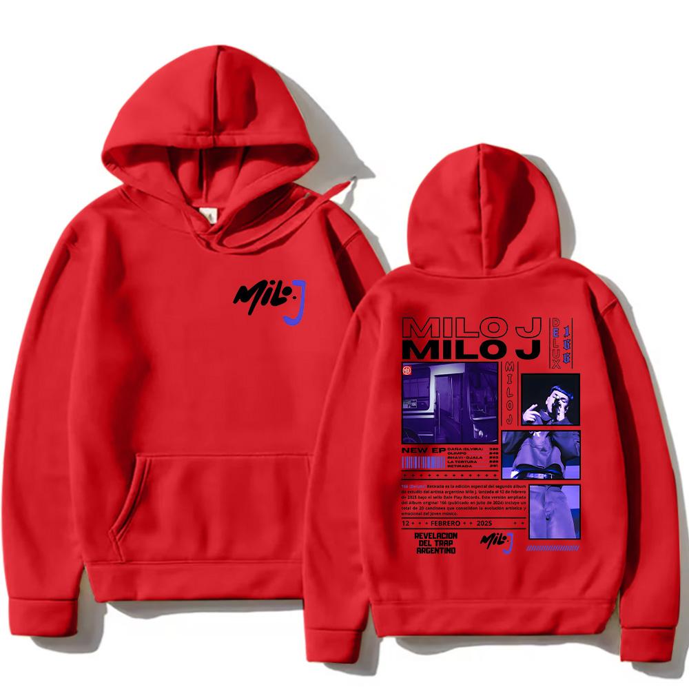 Толстовки Milo J Рэпер Milo J Мерч Свитшоты Мода Женщины Мужчины Новый Дизайн Одежда Графический Принт Уличная Мода Пуловеры Повседневные