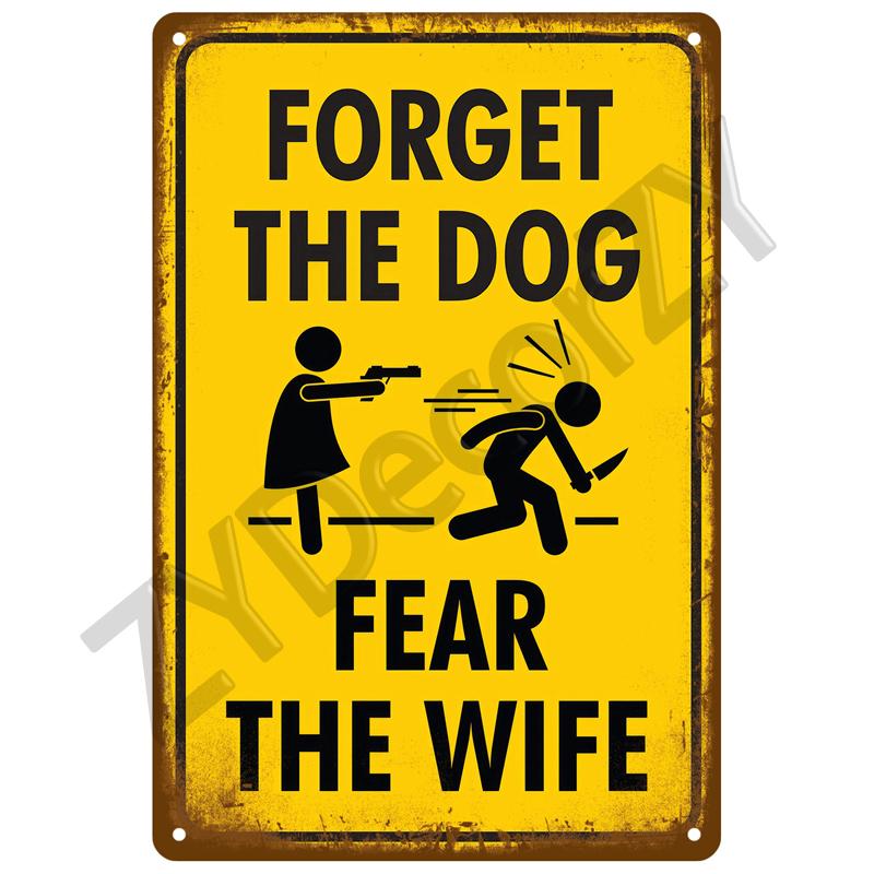 Retro Multiple Humorous Warning Signs Printed Metal Sign Funny Safety Slogan Wall Plate Farm Yard Garage Outdoor Wall Decoration