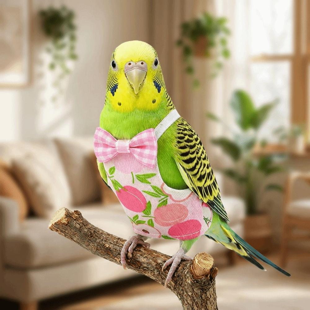 Adjustable Bird Nappy Fruit Pattern Parrot Flying Clothes Pet Parrot Diaper for Cockatiel Pigeons
