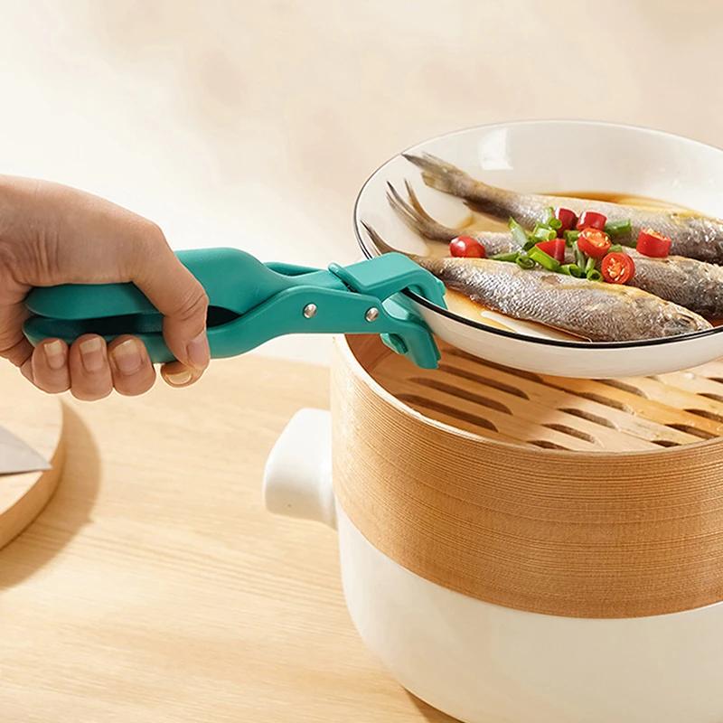 Hot Plate Gripper Clips Holder Tongs Bowl Holder Pot Clip For Moving Hot Plate Bowls Pizza Pan Air Fryer Microwave Oven