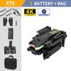 НОВЫЙ Easy Fly Mini Drone XT8 HD Камера WIFI FPV Воздушное давление с фиксированной высотой Дрон 4K Профессиональный складной квадрокоптер RC