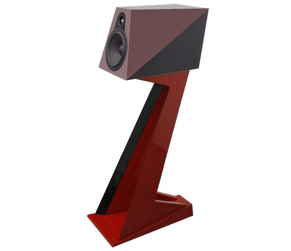 AQ PASSION ORCA - Speaker Stands. Loudspeaker Floor Stands 69.5cm Red / Black, Acoustique Quality
