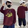 Boys' Pure Cotton Long-Sleeve Autumn T-Shirt - Loose, Round Neck, Versatile Fashion for Kids