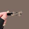 2pcs Retro Velvet Rhinestone Hair Clip Bow Shaped Edge Clip Light Luxury Highend Feeling Sweet Cool Style Daily Styling Headwear