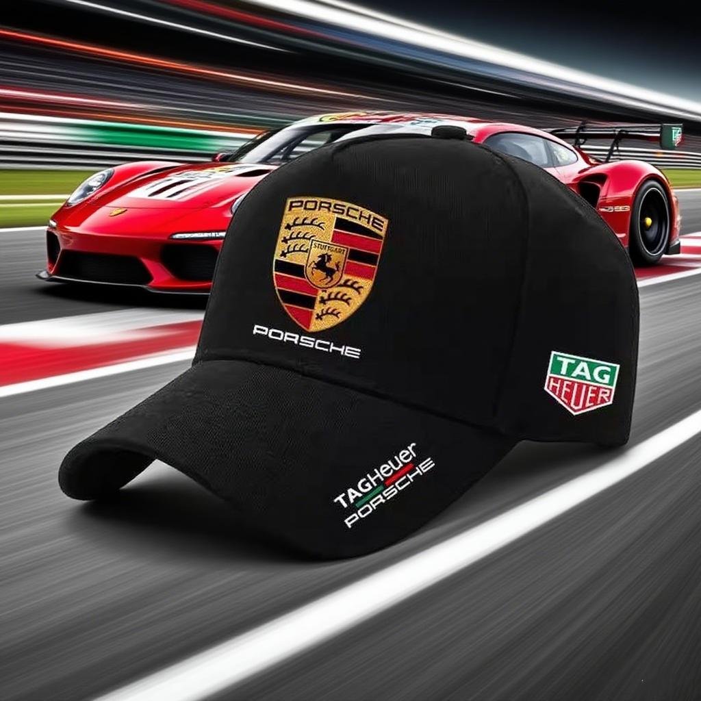 ABG4 Для Логотипа Porsche 3D Кепка Авто Мото GP Гонки F1 Машина Кепка-Козырек Кепка-Бейсболка Кепка Регулируемая Повседневная Тракер Кепка Аксессуары