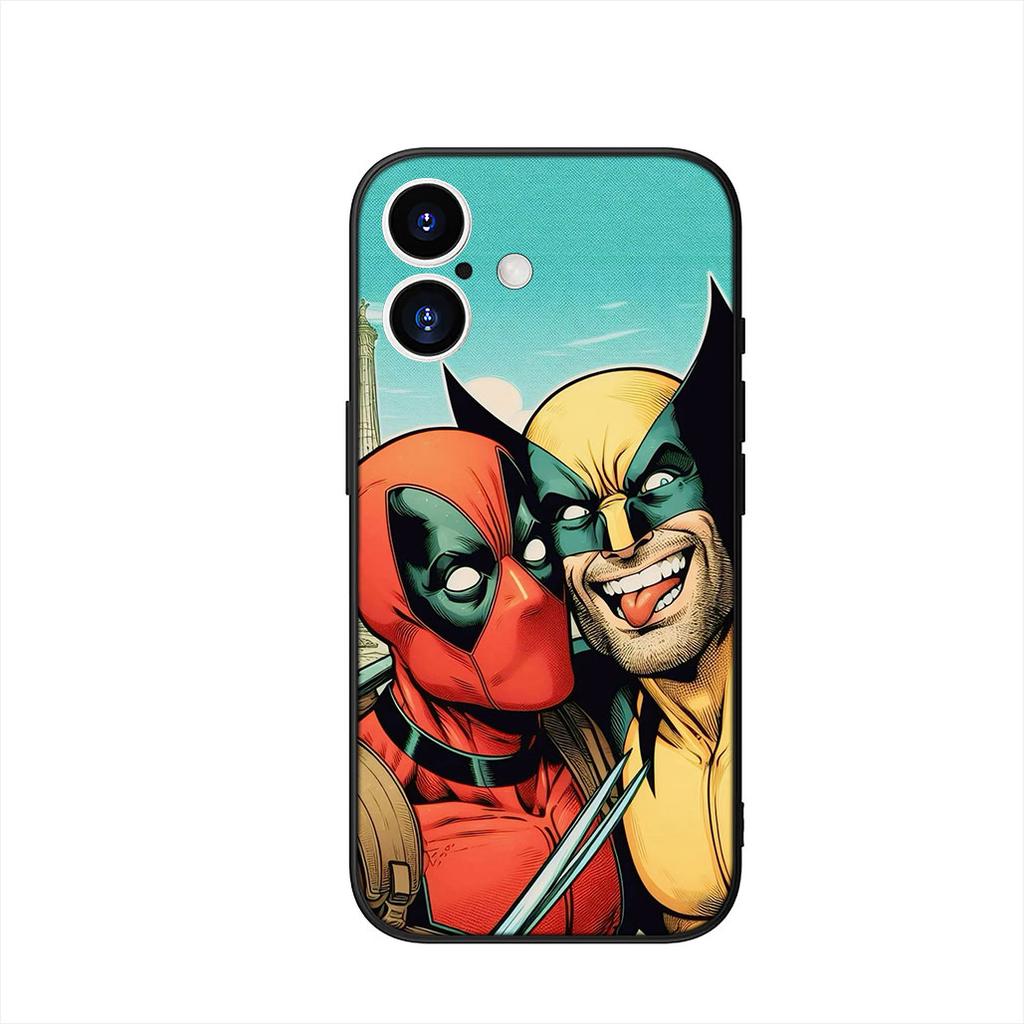 Wallpaper Deadpool Marvel Wolverine Cover Phone Case for Apple iPhone 16 15 14 Plus 13 12 Mini 17 Pro Max + 16E Air 16+ ProMax