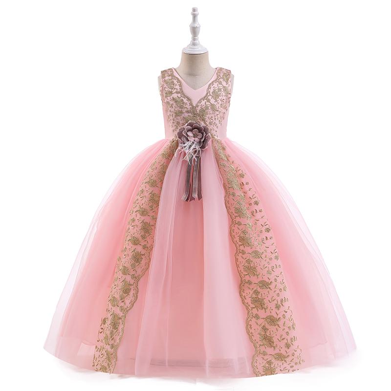 Children Girls Dress Summer Party Birthday Wedding Dresses Kids Elegant Princess Dresses Evening Long Dresses