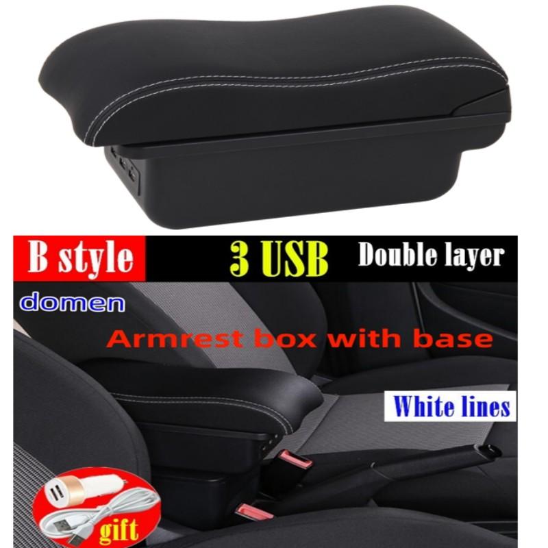 For Toyota Aygo BJ Armrest For Peugeot 107 Citroen C1 Interior Parts special Car Armrest Center Storage box with USB LED