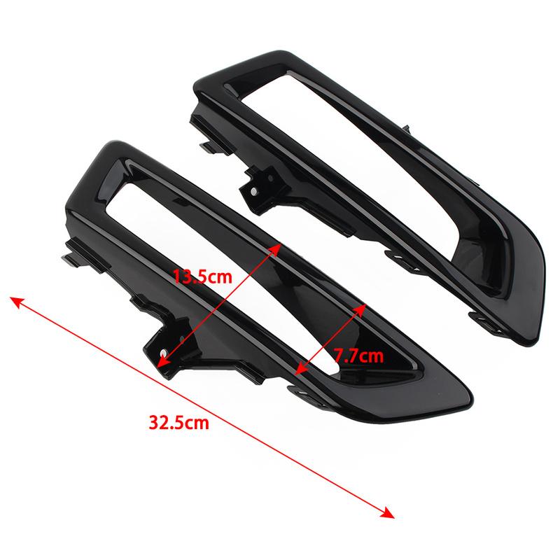 1Pcs Gloss Black Car Front Bumper Fog Light Cover Decoration Trim For Land Rover Discovery Sport 2015-2018