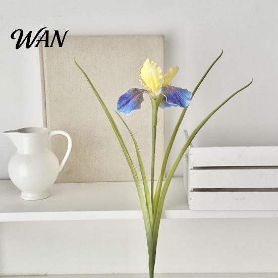 Furnishing Flowers 26" Artificial Iris Flower, Real Touch Fake Flower Bouquet with Long Stem Home Decor for Arrangement, Wedding Centerpiece,