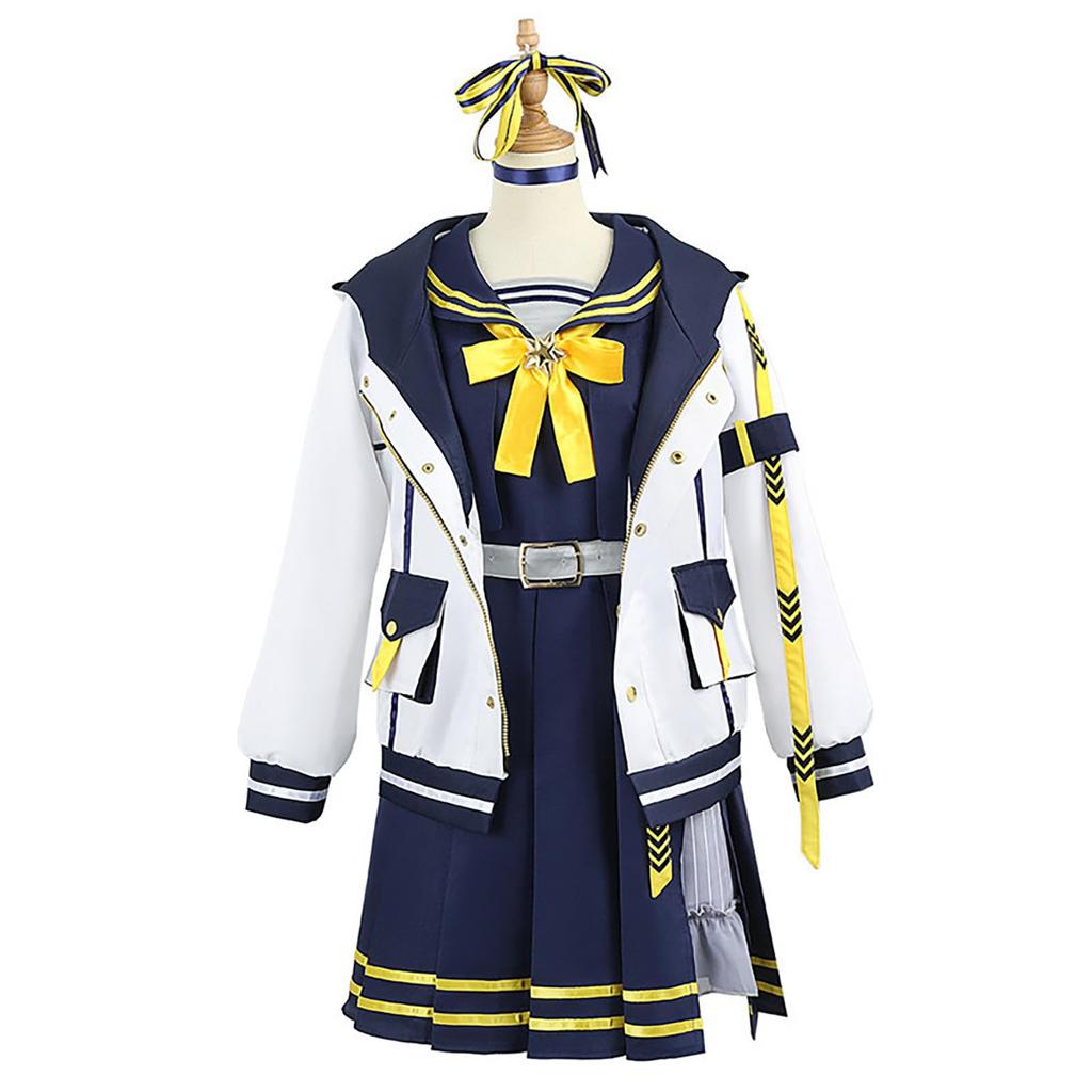 [Milky Time] Hololive Suisei Hoshimachi Cosplay Halloween VTuber Sailor Uniform (Navy)