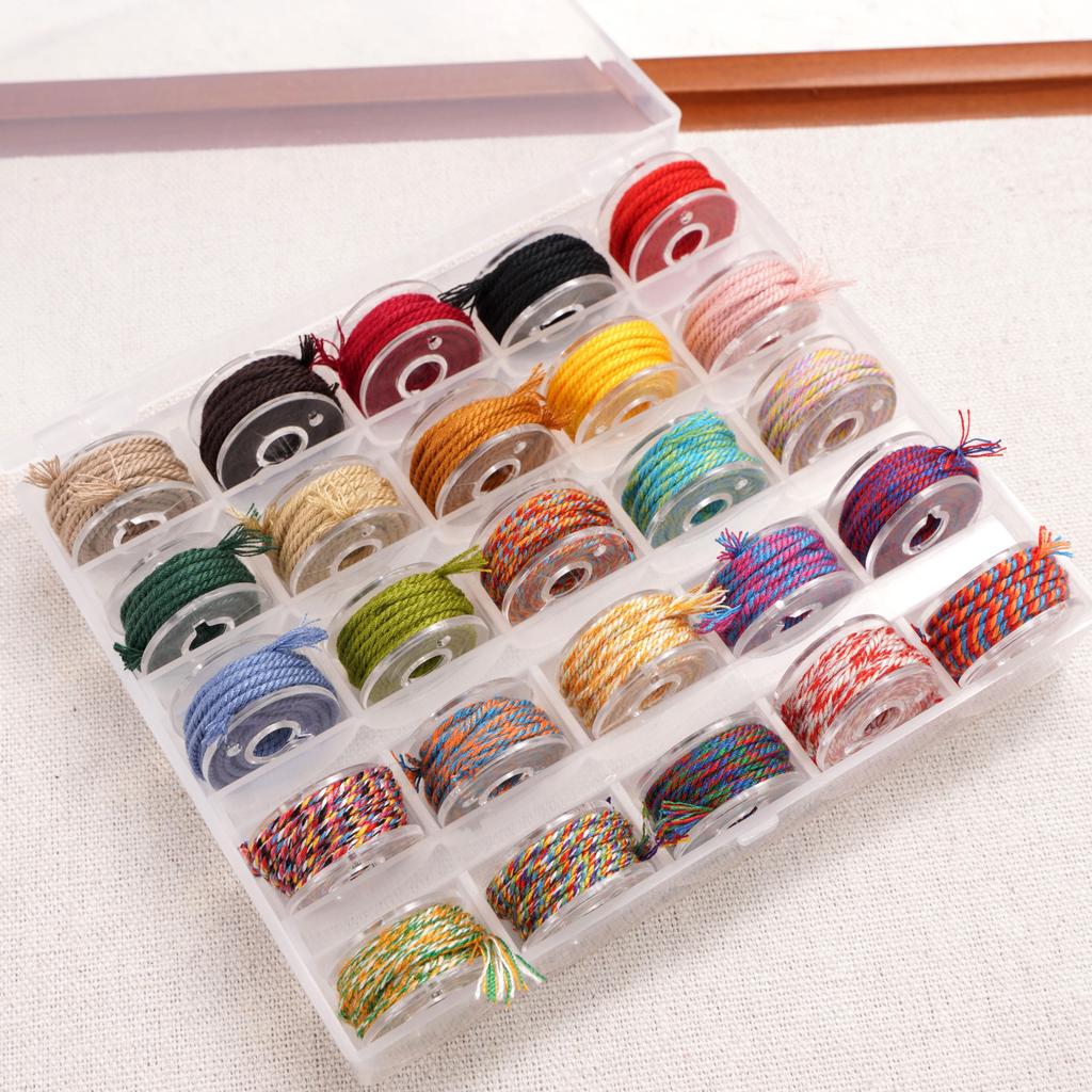 1box Colorful Cotton Thread String DIY Beading Braided Bracelet Jewelry Making