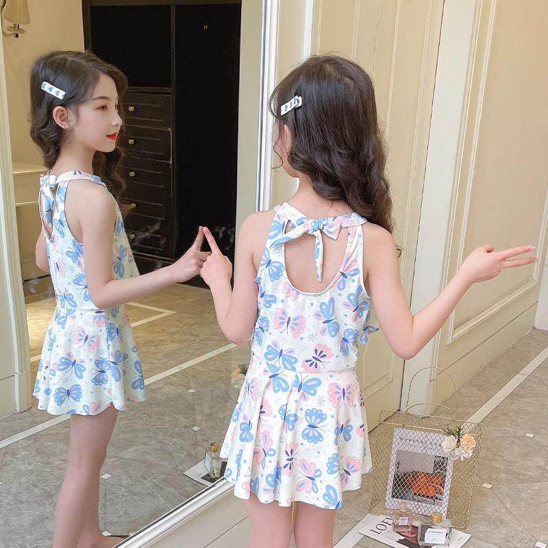 Детский мультяшный слитный купальник с юбкой для девочек 2024 года - Доступен для детей маленького и среднего возраста