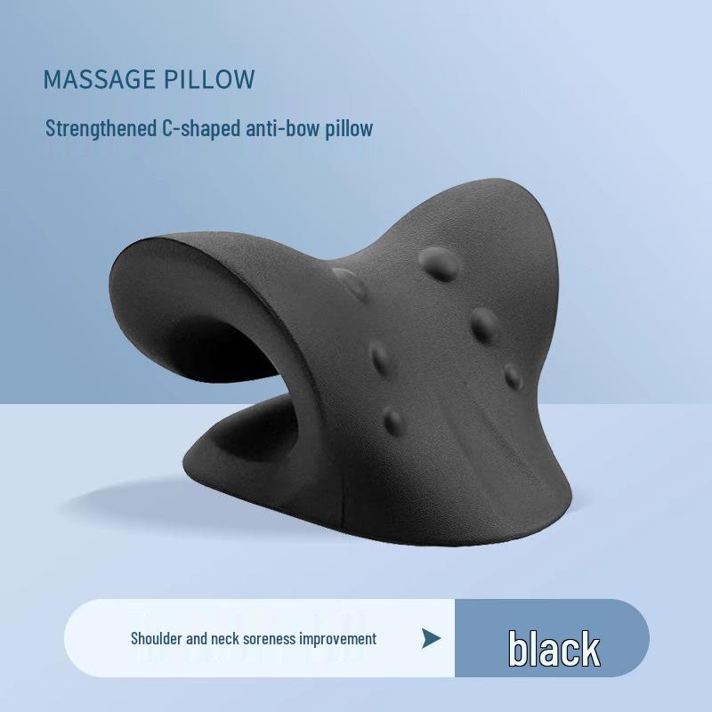C-образный массажер для шеи и плеч: Подушка для поддержки шейного отдела позвоночника и акупрессуры для расслабления и коррекции осанки