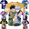Футболки унисекс в стиле аниме Harajuku Streetwear, футболка унисекс с короткими рукавами и принтом Hunter X Hunter, повседневный топ с круглым вырезом